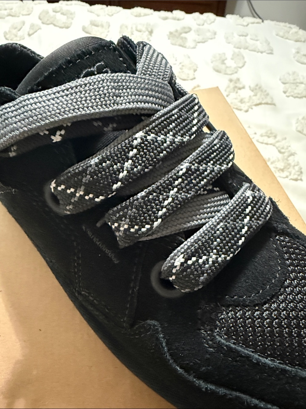 Uggs LowMel Black and Gray Lace-Up Platform Sneakers - Picture 5 of 6